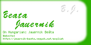 beata jauernik business card