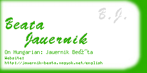 beata jauernik business card